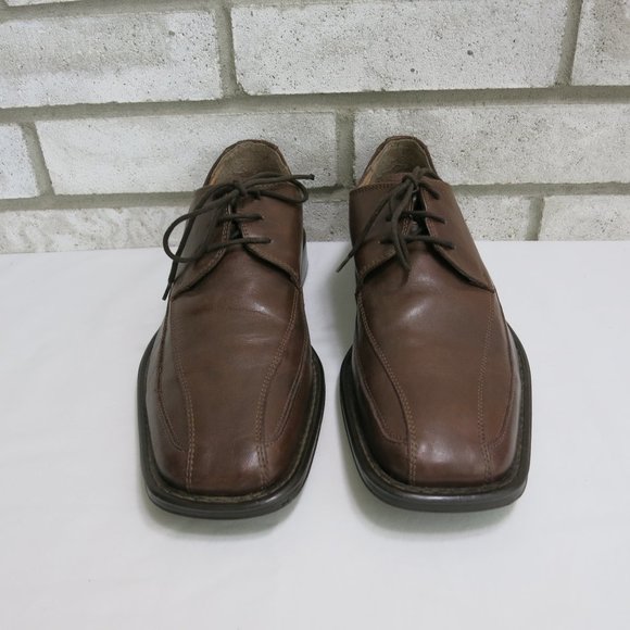 Alfani Split Top Brown Leather Dress Oxfords Men's Footwear Shoes 9.5 M - Picture 5 of 7